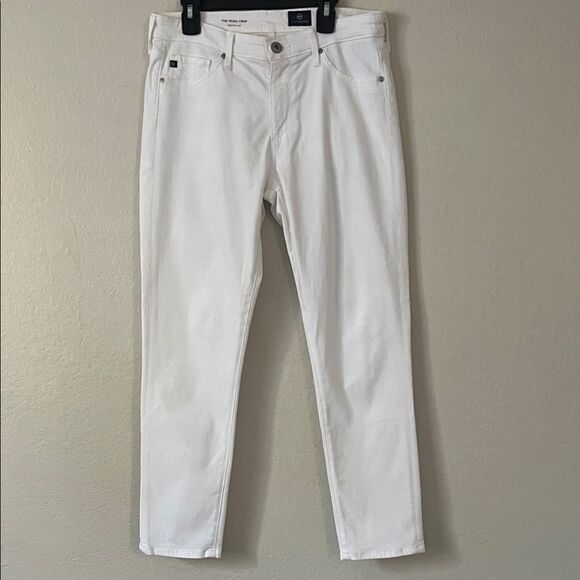 AG Adriano Goldschmied Prima Crop Cigarette Crop om Pearl White in SIze 28 - Picture 3 of 16
